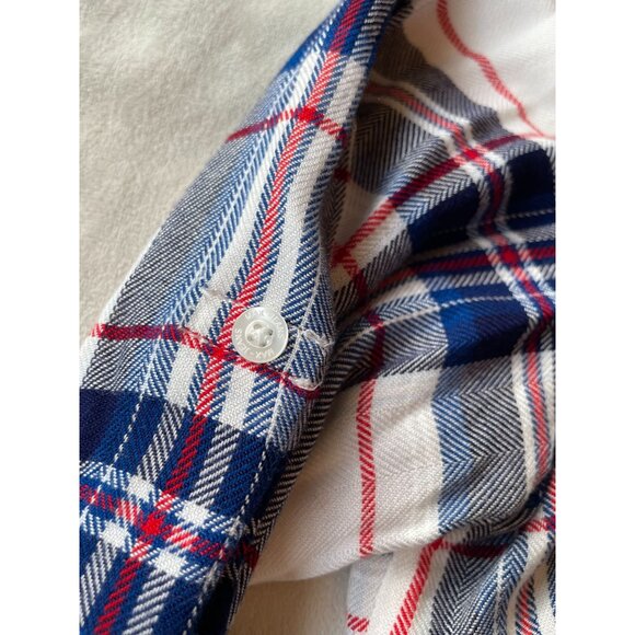 Max Jeans Womens Tartan Plaid Button-Down Shirt 1X - Picture 8 of 8